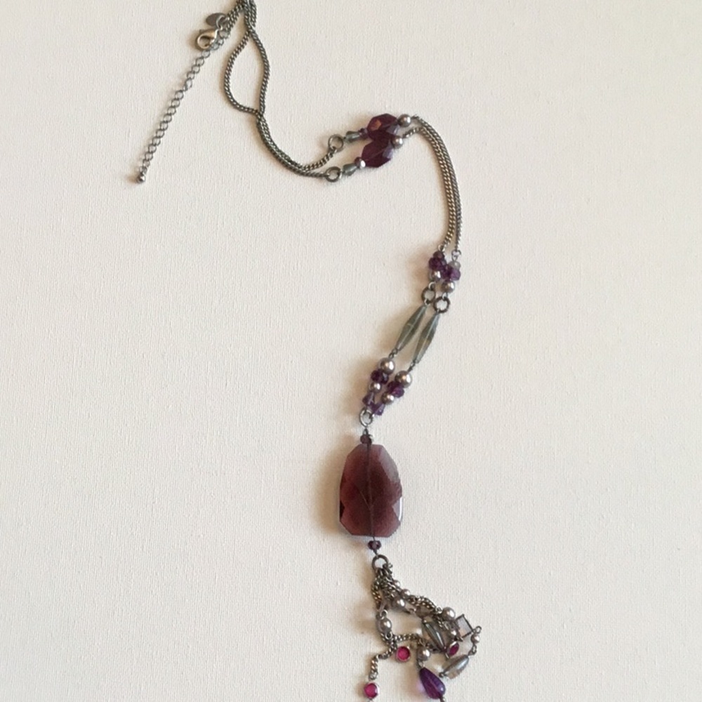- Lia Sophia long silver necklace